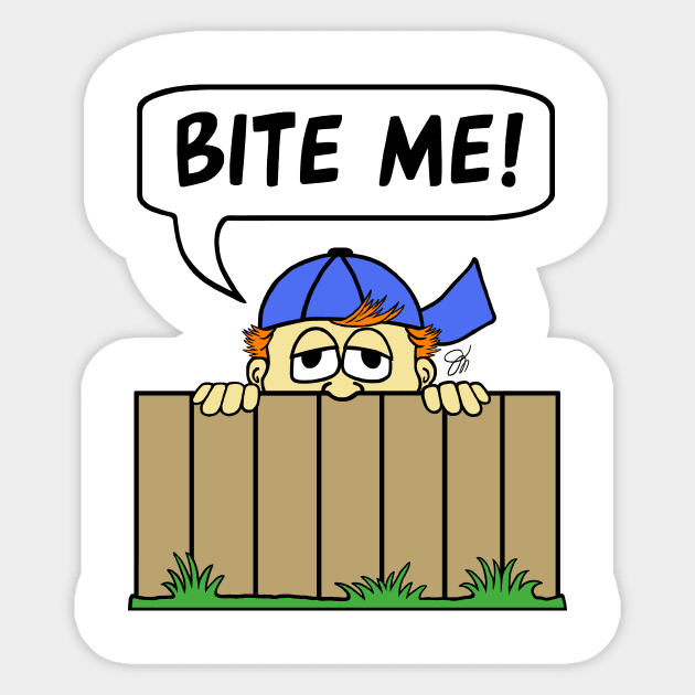 Bad Boy Bite Me Sticker by artbydesign